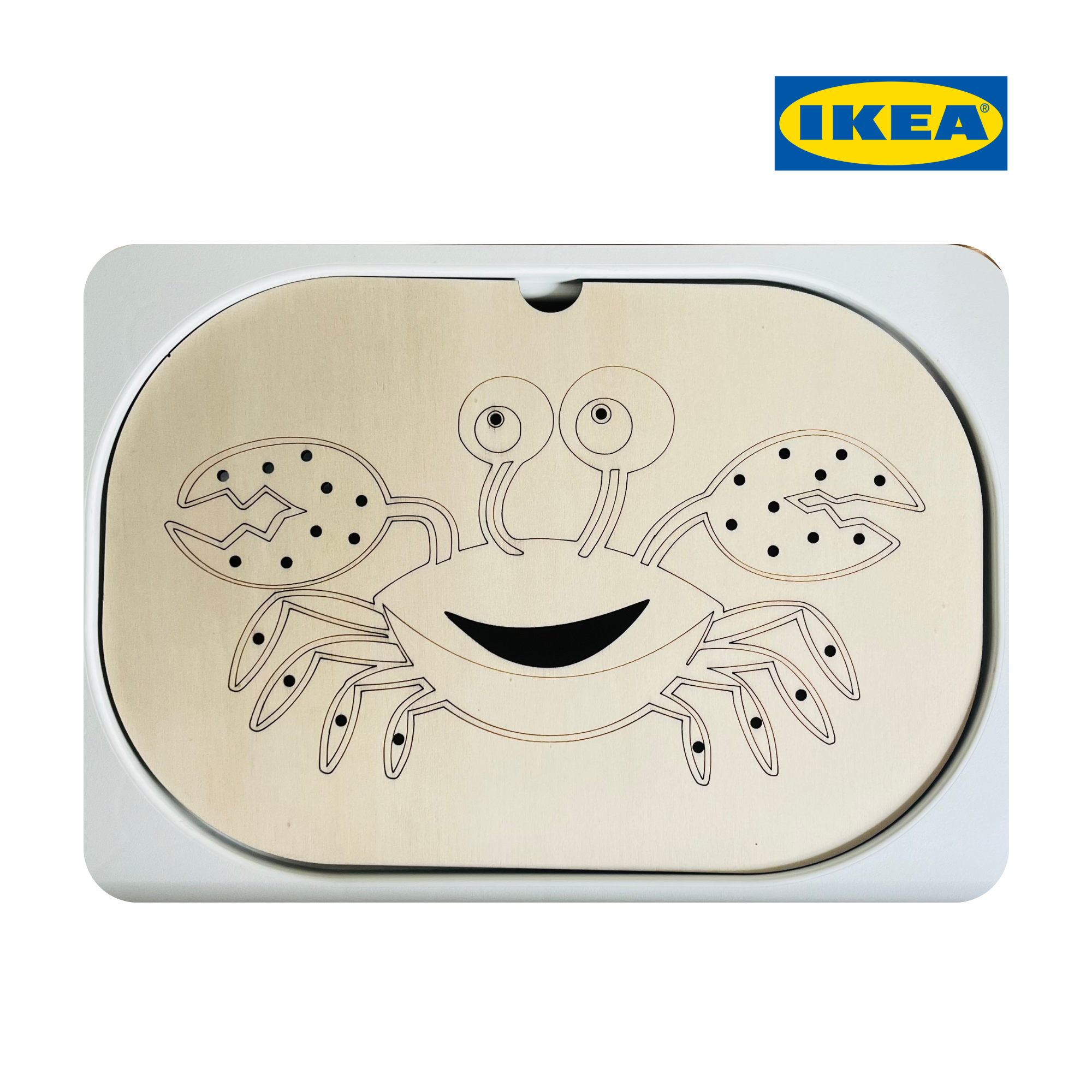 Houten speeldeksel krab | Compatibel met IKEA bakken 🦀☀️